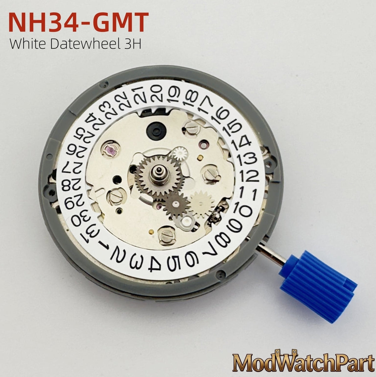 Japan Genuine GMT NH34 Automatic Movement 24 Jewels 24H Date At 3:00 Standard GMT