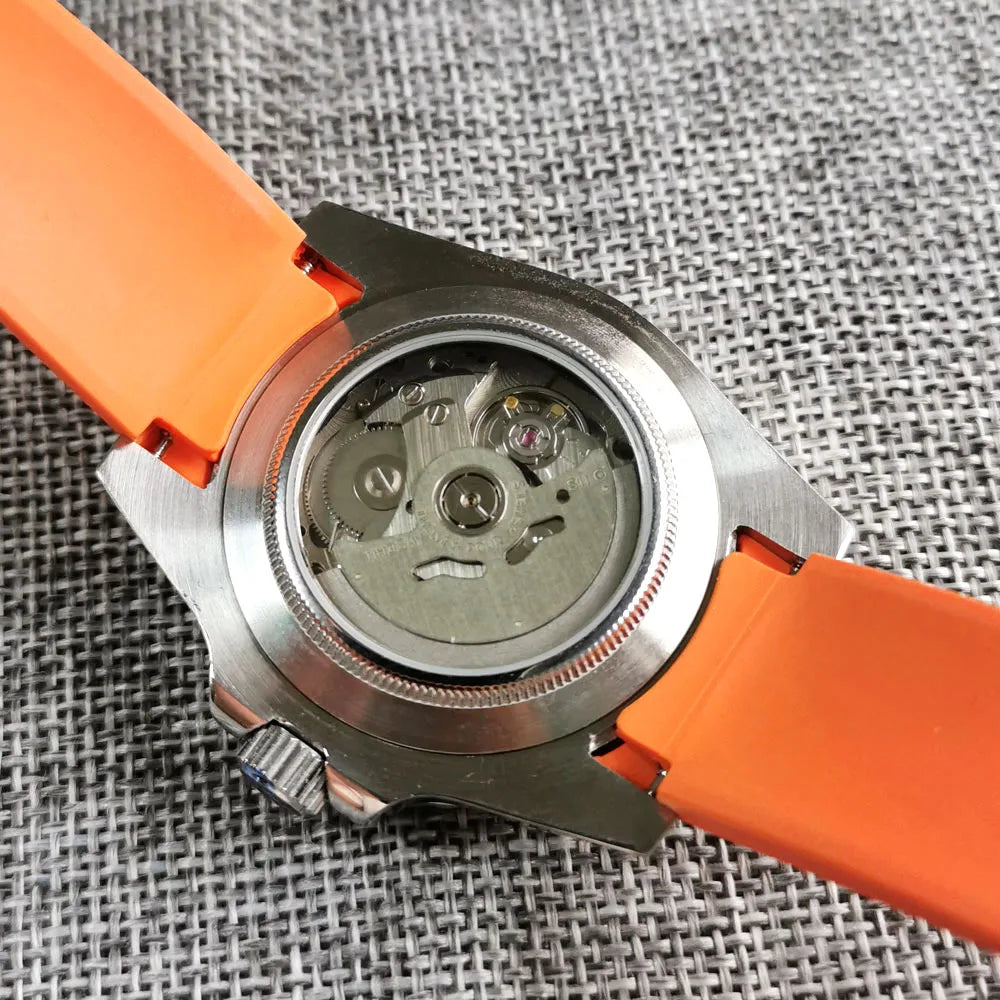 40mm Orange Submariner Mod D01 NH35 Movement Cyclop Sapphire Customizable Dive Watch 10Bar