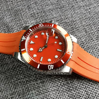 40mm Orange Submariner Mod D01 NH35 Movement Cyclop Sapphire Customizable Dive Watch 10Bar
