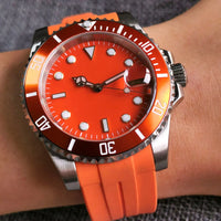 40mm Orange Submariner Mod D01 NH35 Movement Cyclop Sapphire Customizable Dive Watch 10Bar