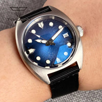 36mm Identity Crisis Mod P02 NH35 Automatic Watch Domed AR Sapphire 20Bar Customizable Pilot
