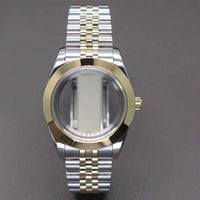 Two Toned Gold/ Rose Gold AIrKing Explorer Watch Case TB03 36mm/39mm High Quality Sapphire Glass For Nh35 Nh36 NH34 NH38 Nh70 Miyota 8215 8285 Movement