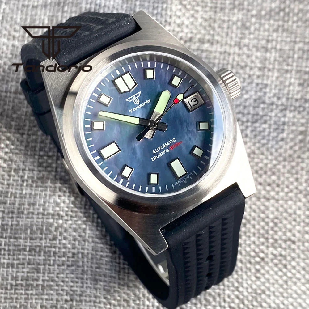 38mm U2 Field Watch P01 NH35A Automatic Watch Pilot MOP Dial 20BAR Brushed AR Sapphire Customizable Watch