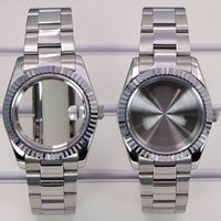 DateJust Watch Case B01 36mm/39mm Fluted Bezel Solid 316L Steel Strap For Seiko NH34 NH35 NH36/38 Miyota 8215 8285Movement