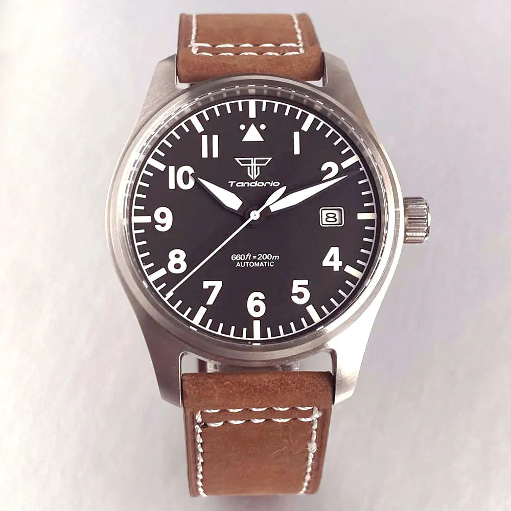 39mm Pilot Aviator Watch P04A Miyota8215 Automatic 20BAR Sapphire Crystal