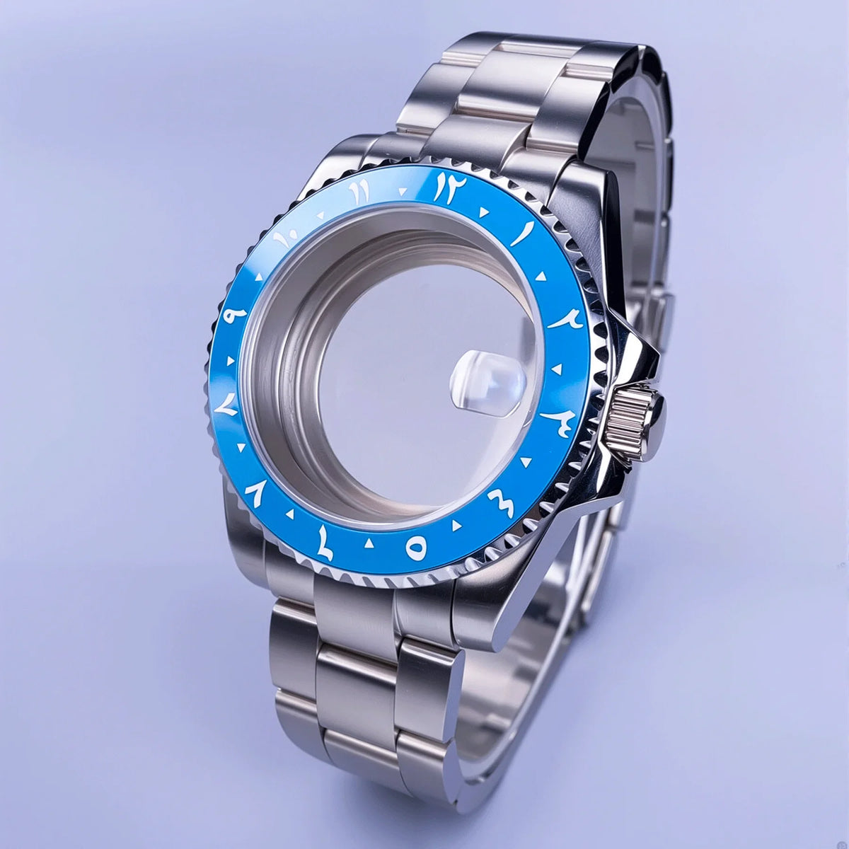 40mm Submariner Watch Case SUB Mod Case Sapphire Crystal 120 Click Fit NH34/NH35/NH36 Movements 10Bar