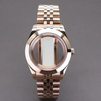 PVD Yellow Gold / Rose Gold AIrKing Explorer Watch Case GB03 36mm/39mm Sapphire For Nh35 Nh36 NH34 NH38 Nh70 Miyota 8215 8285 Movement