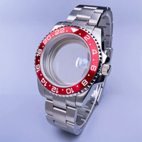 40mm Submariner Watch Case SUB Mod Case Sapphire Crystal 120 Click Fit NH34/NH35/NH36 Movements 10Bar