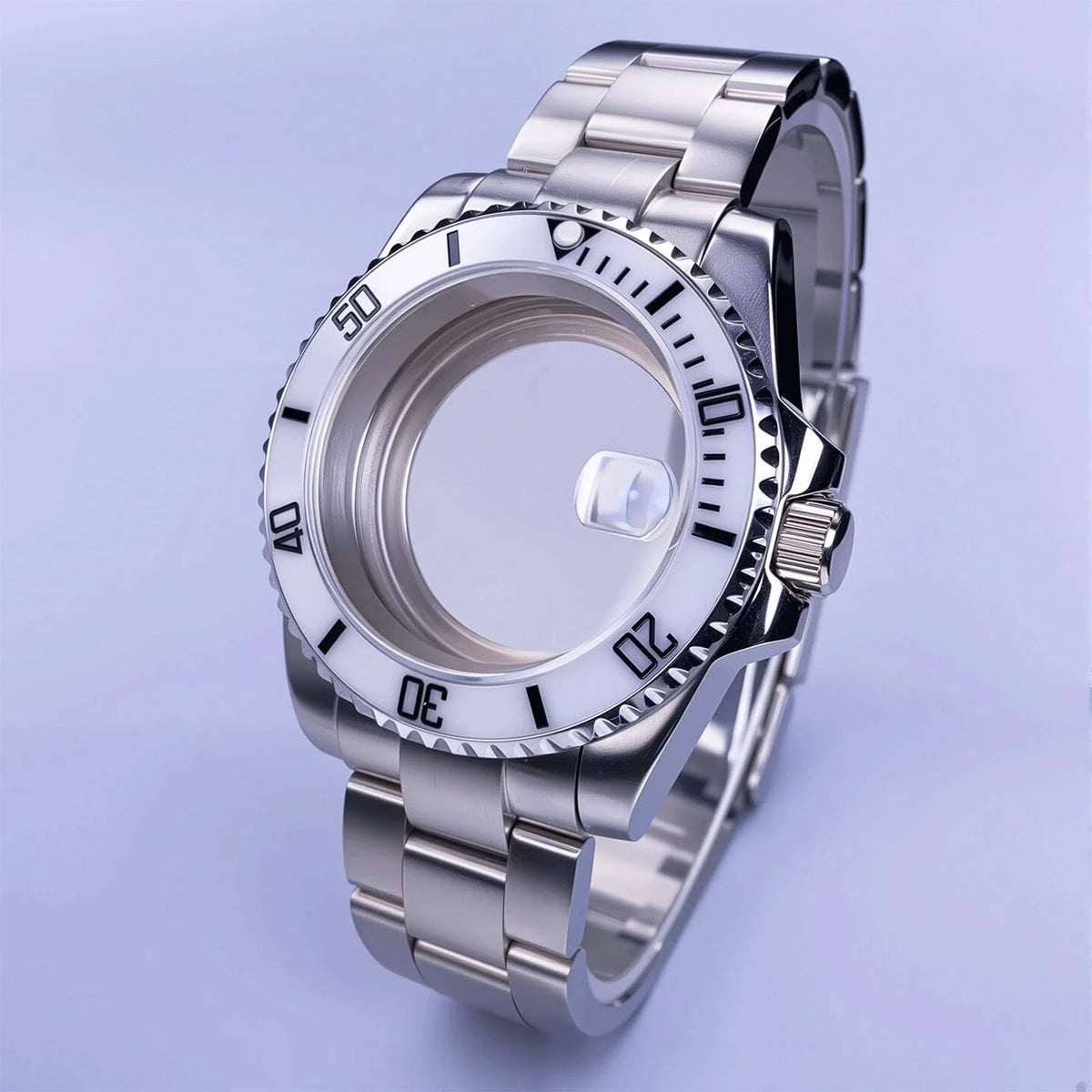 40mm Submariner Watch Case SUB Mod Case Sapphire Crystal 120 Click Fit NH34/NH35/NH36 Movements 10Bar