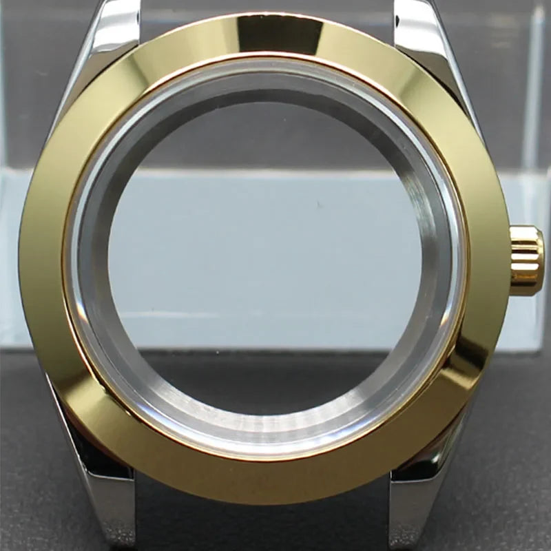 PVD Yellow Gold / Rose Gold AIrKing Explorer Watch Case GB03 36mm/39mm Sapphire For Nh35 Nh36 NH34 NH38 Nh70 Miyota 8215 8285 Movement