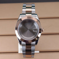 Two Toned Gold/ Rose Gold AIrKing Explorer Watch Case TB03 36mm/39mm High Quality Sapphire Glass For Nh35 Nh36 NH34 NH38 Nh70 Miyota 8215 8285 Movement