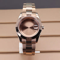 PVD Yellow Gold / Rose Gold AIrKing Explorer Watch Case GB03 36mm/39mm Sapphire For Nh35 Nh36 NH34 NH38 Nh70 Miyota 8215 8285 Movement