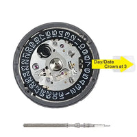 Original Japanese SeikoTMI NH35 Automatic Movement Crown At 3,3.8 and 6 White and Black