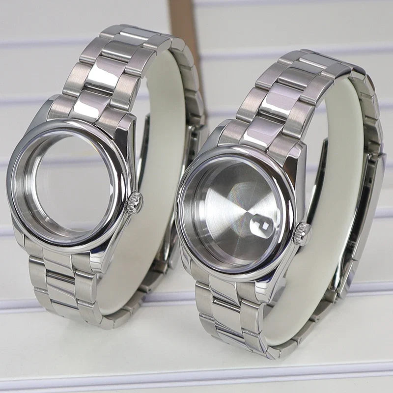 Oyster Perpetual B04 36mm 39mm Watch Case Bracelets Sapphire Glass Parts For Seiko nh35 nh36 Miyota 8215 8285 Movement