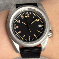 Raw Skx Watches P06A 40mm Frosted Field Watches NH35A Automatic Sapphire 20ATM