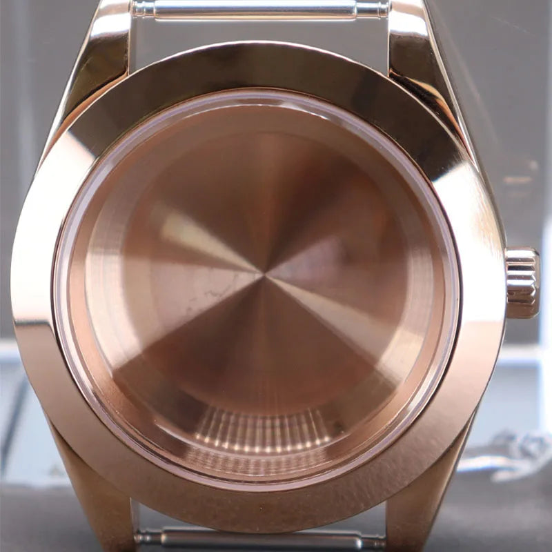 PVD Yellow Gold / Rose Gold AIrKing Explorer Watch Case GB03 36mm/39mm Sapphire For Nh35 Nh36 NH34 NH38 Nh70 Miyota 8215 8285 Movement