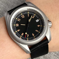 Raw Skx Watches P06A 40mm Frosted Field Watches NH35A Automatic Sapphire 20ATM