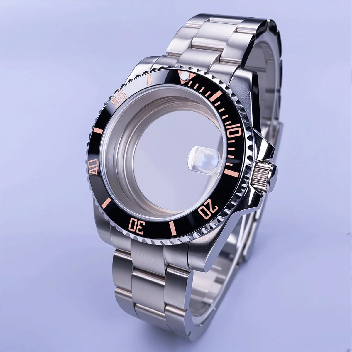 40mm Submariner Watch Case SUB Mod Case Sapphire Crystal 120 Click Fit NH34/NH35/NH36 Movements 10Bar
