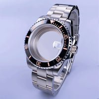 40mm Submariner Watch Case SUB Mod Case Sapphire Crystal 120 Click Fit NH34/NH35/NH36 Movements 10Bar