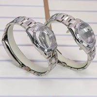 DateJust Watch Case B01 36mm/39mm Fluted Bezel Solid 316L Steel Strap For Seiko NH34 NH35 NH36/38 Miyota 8215 8285Movement