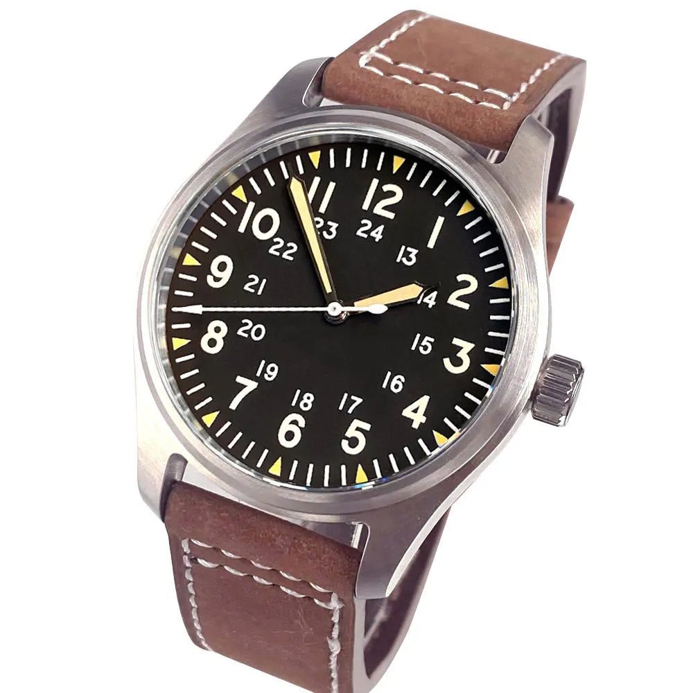 39mm Pilot Aviator Watch P04A Miyota8215 Automatic 20BAR Sapphire Crystal