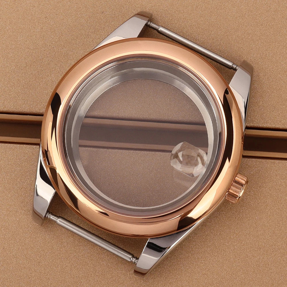 Oyster Perpetual Watch Case B04 36mm/39mm Sapphire f For NH35 NH36 NH38 4R36 Miyota 8215 8285Movement Gold Rose Two Tone Silver