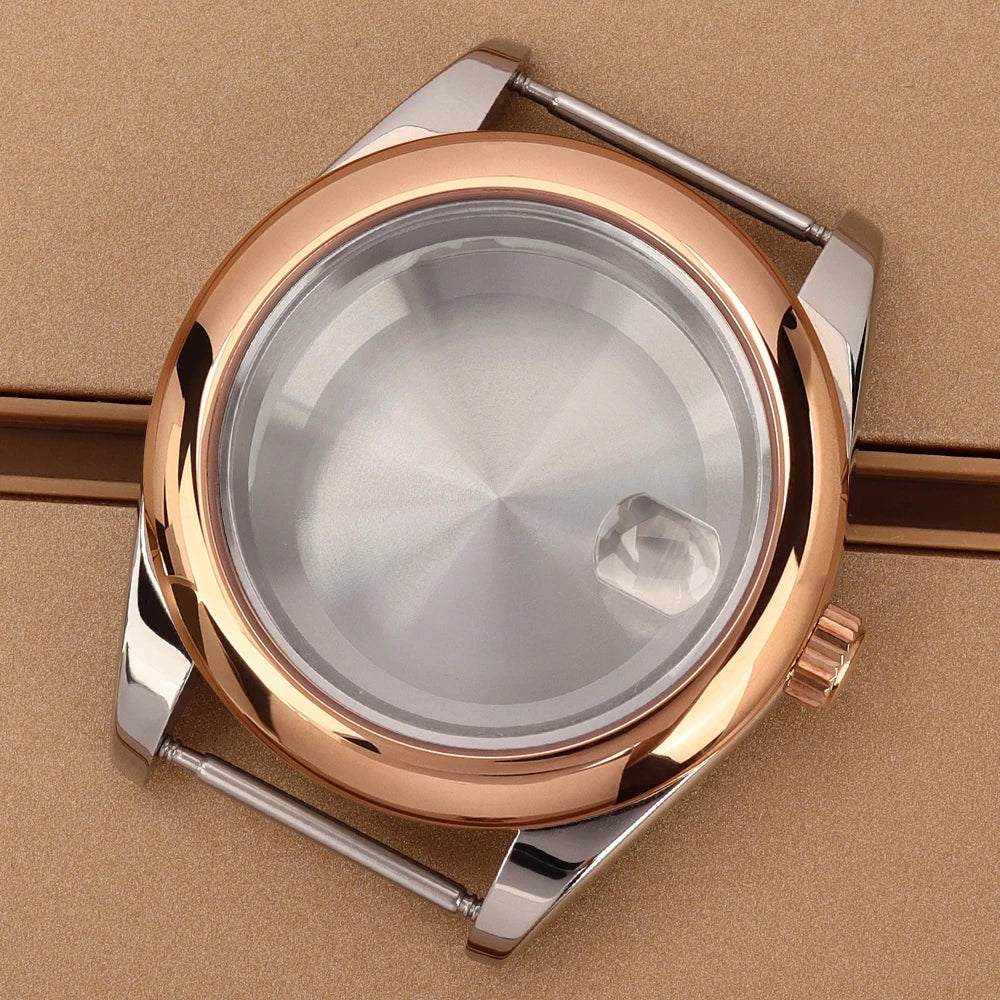 Oyster Perpetual Watch Case B04 36mm/39mm Sapphire f For NH35 NH36 NH38 4R36 Miyota 8215 8285Movement Gold Rose Two Tone Silver