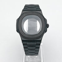 Nautilus Watch Case 41mm seiko NH35 NH70 NH72 PP  Sapphire crystal 904L stainless steel case Glass Back
