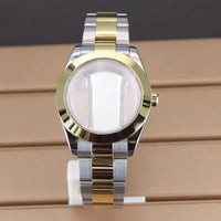 Two Toned Gold/ Rose Gold AIrKing Explorer Watch Case TB03 36mm/39mm High Quality Sapphire Glass For Nh35 Nh36 NH34 NH38 Nh70 Miyota 8215 8285 Movement