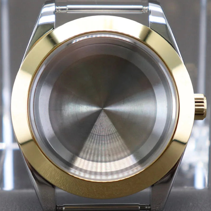 Two Toned Gold/ Rose Gold AIrKing Explorer Watch Case TB03 36mm/39mm High Quality Sapphire Glass For Nh35 Nh36 NH34 NH38 Nh70 Miyota 8215 8285 Movement