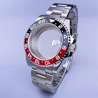 GMT Watch Case D02 40mm Sapphire 120 Click Fit NH34/NH35/NH36 38Movements Glide Bracelet