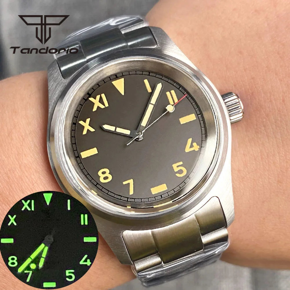 36mm Pilot Watch P03C Field 20BAR Waterproof Sapphire NH35/PT5000/Miyota 8215 Movt Luminous 20bar Bracelet