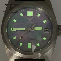 38mm U2 Field Watch P01 NH35A Automatic Watch Pilot MOP Dial 20BAR Brushed AR Sapphire Customizable Watch