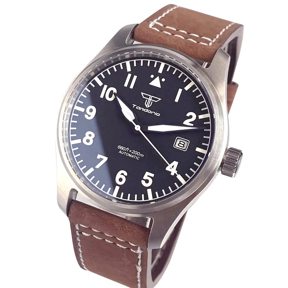 39mm Pilot Aviator Watch P04A Miyota8215 Automatic 20BAR Sapphire Crystal
