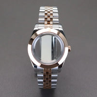 Two Toned Gold/ Rose Gold AIrKing Explorer Watch Case TB03 36mm/39mm High Quality Sapphire Glass For Nh35 Nh36 NH34 NH38 Nh70 Miyota 8215 8285 Movement