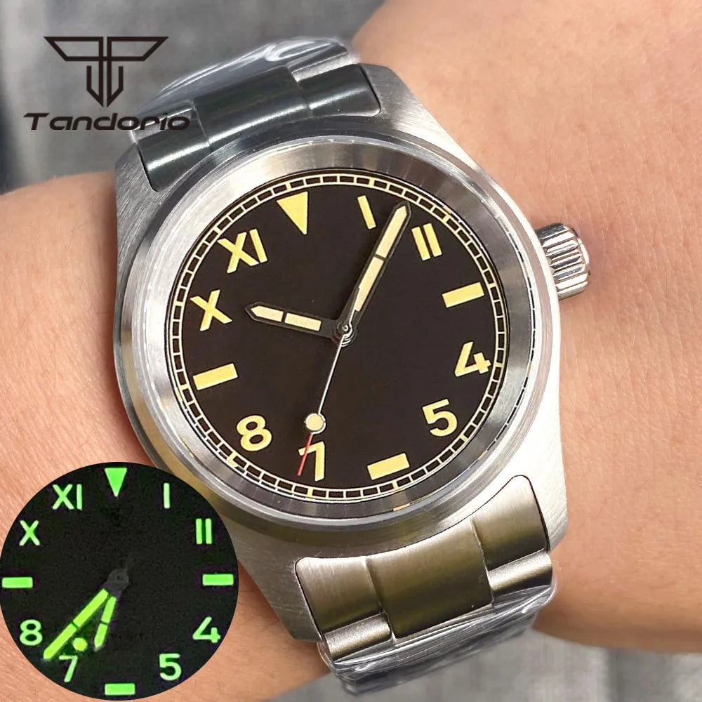 36mm Pilot Watch P03C Field 20BAR Waterproof Sapphire NH35/PT5000/Miyota 8215 Movt Luminous 20bar Bracelet