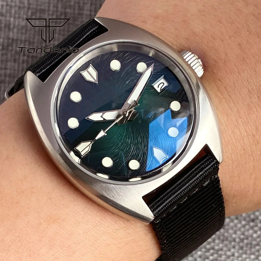 36mm Identity Crisis Mod P02 NH35 Automatic Watch Domed AR Sapphire 20Bar Customizable Pilot