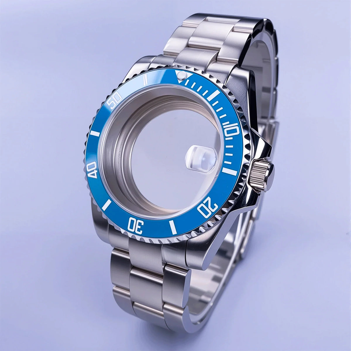 40mm Submariner Watch Case SUB Mod Case Sapphire Crystal 120 Click Fit NH34/NH35/NH36 Movements 10Bar