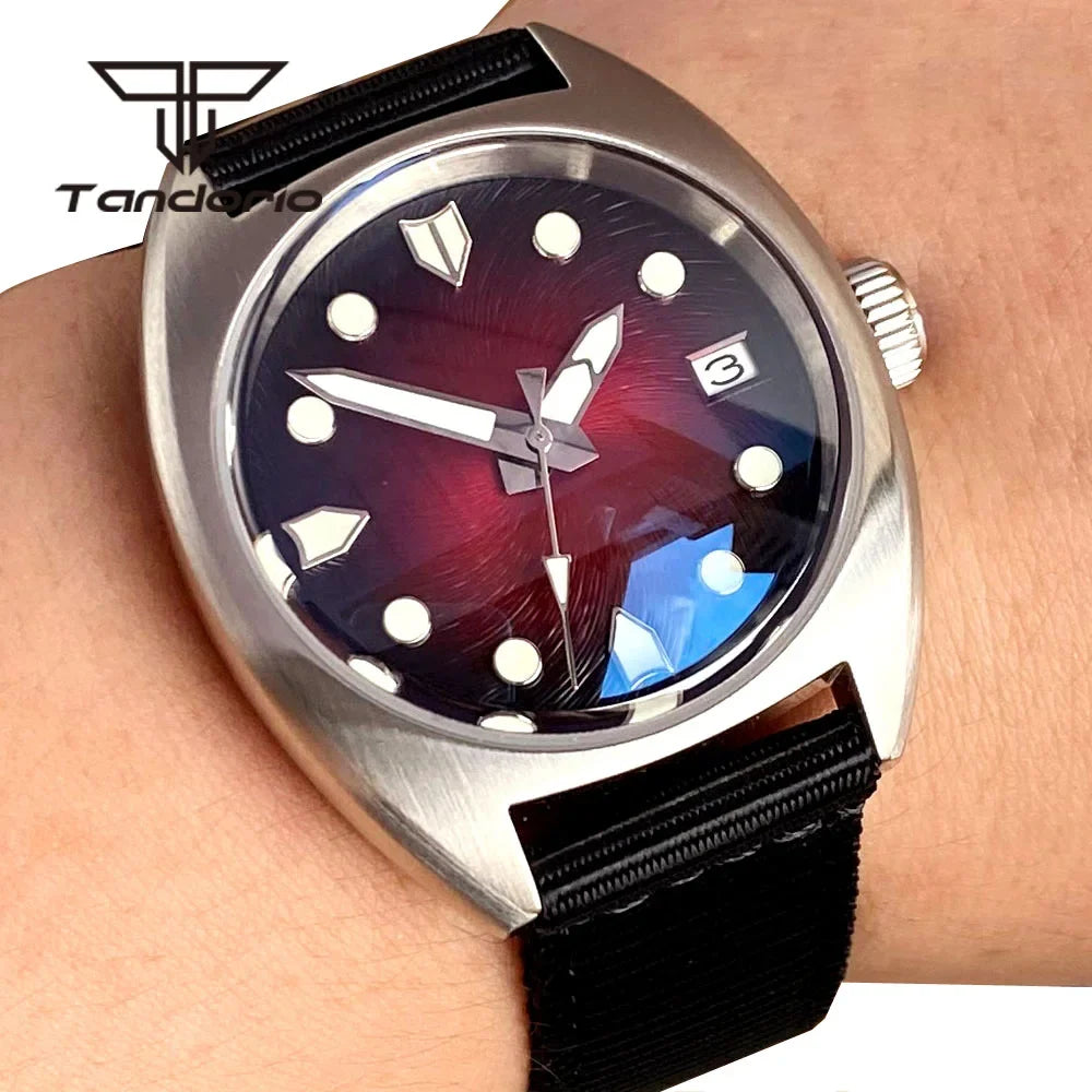 36mm Identity Crisis Mod P02 NH35 Automatic Watch Domed AR Sapphire 20Bar Customizable Pilot