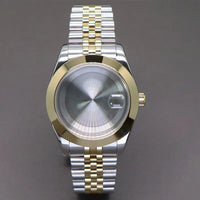 Two Toned Gold/ Rose Gold AIrKing Explorer Watch Case TB03 36mm/39mm High Quality Sapphire Glass For Nh35 Nh36 NH34 NH38 Nh70 Miyota 8215 8285 Movement