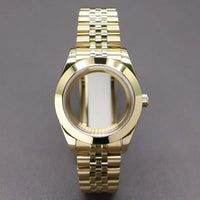 PVD Yellow Gold / Rose Gold AIrKing Explorer Watch Case GB03 36mm/39mm Sapphire For Nh35 Nh36 NH34 NH38 Nh70 Miyota 8215 8285 Movement
