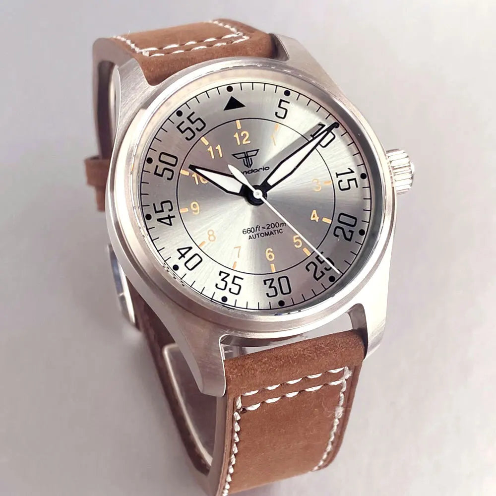 39mm Pilot Aviator Watch P04A Miyota8215 Automatic 20BAR Sapphire Crystal