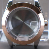 Two Toned Gold/ Rose Gold AIrKing Explorer Watch Case TB03 36mm/39mm High Quality Sapphire Glass For Nh35 Nh36 NH34 NH38 Nh70 Miyota 8215 8285 Movement