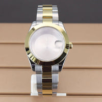 Two Toned Gold/ Rose Gold AIrKing Explorer Watch Case TB03 36mm/39mm High Quality Sapphire Glass For Nh35 Nh36 NH34 NH38 Nh70 Miyota 8215 8285 Movement