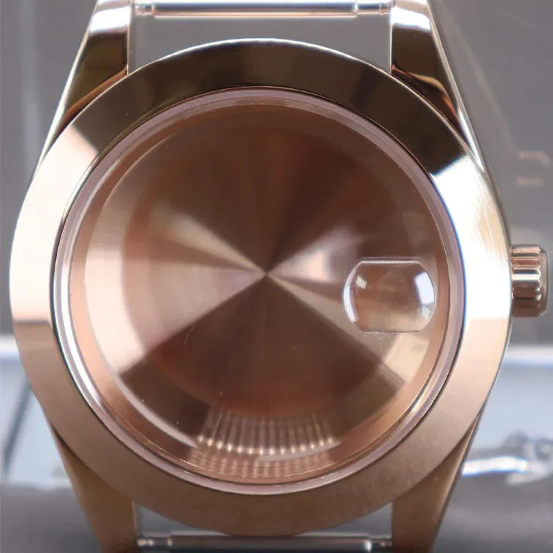 PVD Yellow Gold / Rose Gold AIrKing Explorer Watch Case GB03 36mm/39mm Sapphire For Nh35 Nh36 NH34 NH38 Nh70 Miyota 8215 8285 Movement