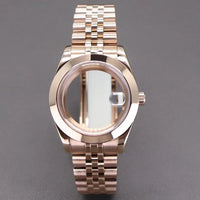 PVD Yellow Gold / Rose Gold AIrKing Explorer Watch Case GB03 36mm/39mm Sapphire For Nh35 Nh36 NH34 NH38 Nh70 Miyota 8215 8285 Movement