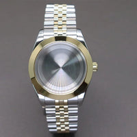 Two Toned Gold/ Rose Gold AIrKing Explorer Watch Case TB03 36mm/39mm High Quality Sapphire Glass For Nh35 Nh36 NH34 NH38 Nh70 Miyota 8215 8285 Movement