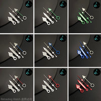 NH34 Watch Hands Blue Green Luminous GMT Blue Green Red Yellow Watch Pointer Benz Style