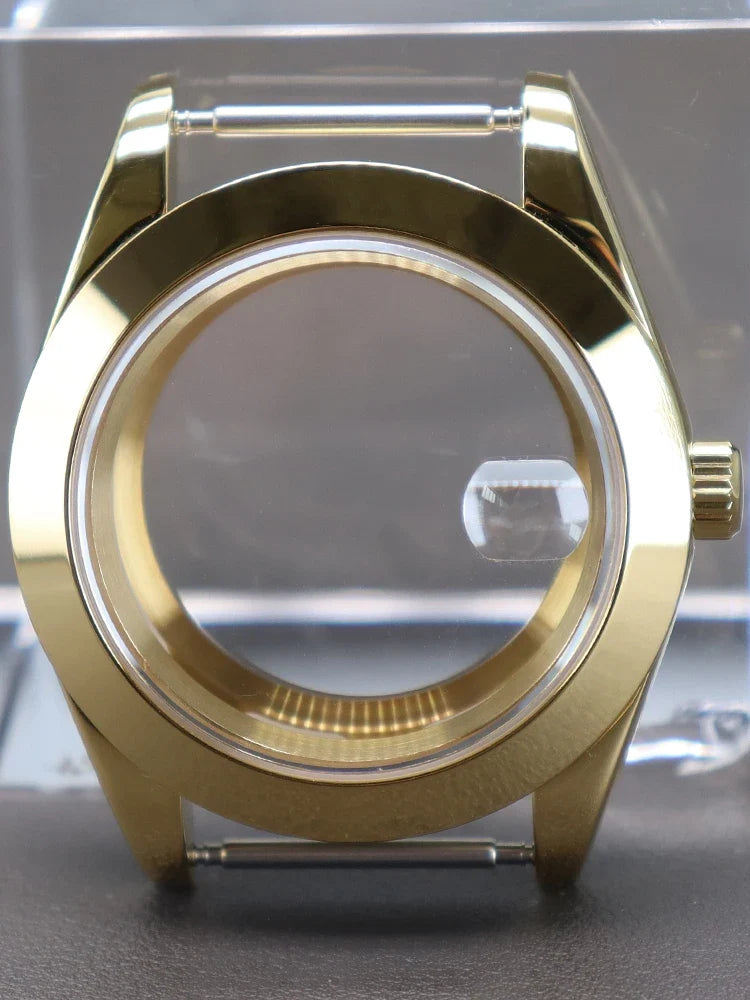 PVD Yellow Gold / Rose Gold AIrKing Explorer Watch Case GB03 36mm/39mm Sapphire For Nh35 Nh36 NH34 NH38 Nh70 Miyota 8215 8285 Movement