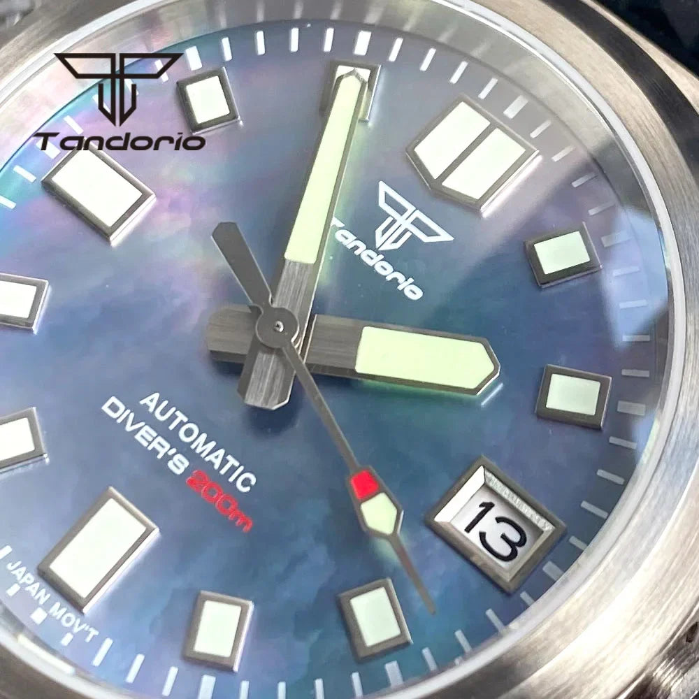 38mm U2 Field Watch P01 NH35A Automatic Watch Pilot MOP Dial 20BAR Brushed AR Sapphire Customizable Watch